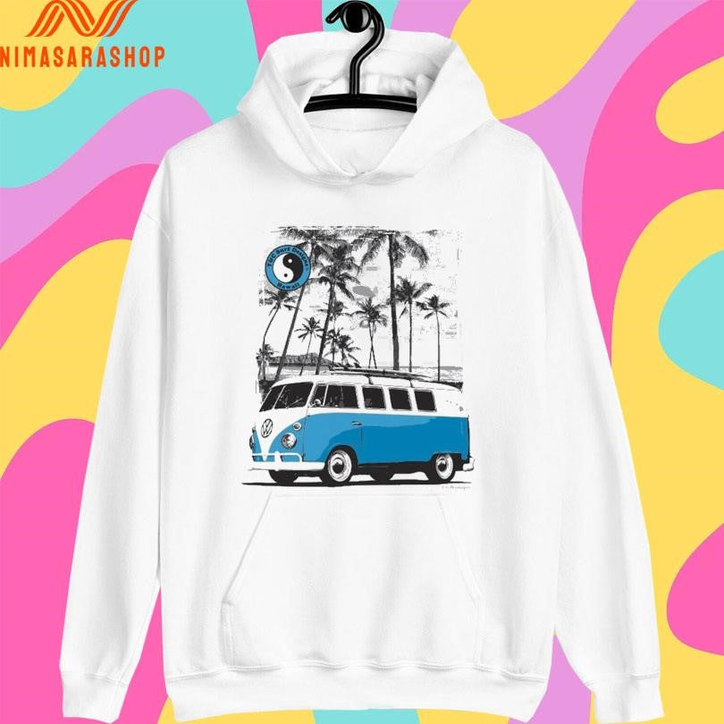 Blue Scenic Bus Volkswagen - Adult & Kids T-Shirts, Sweatshirts & Hoodies apparel design preview 2