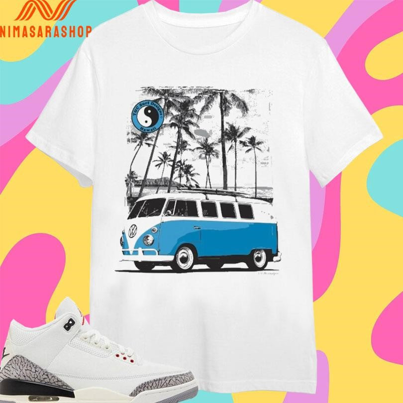 Blue Scenic Bus Volkswagen - Adult & Kids T-Shirts, Sweatshirts & Hoodies apparel design preview 1