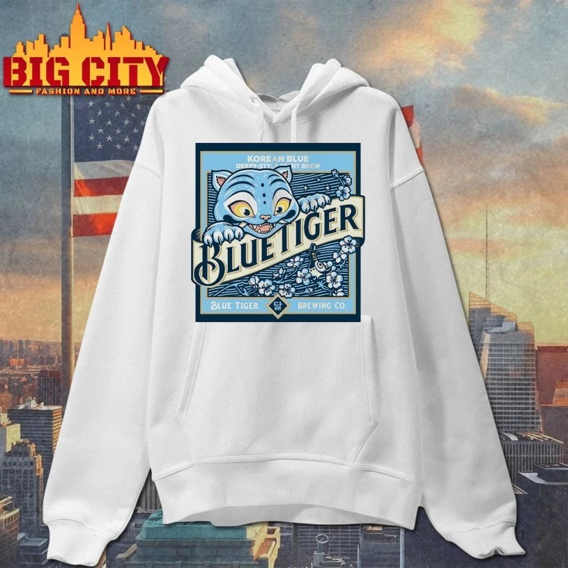 Blue Tiger Derpy Brew - Adult & Kids T-Shirts, Sweatshirts & Hoodies apparel design preview 2