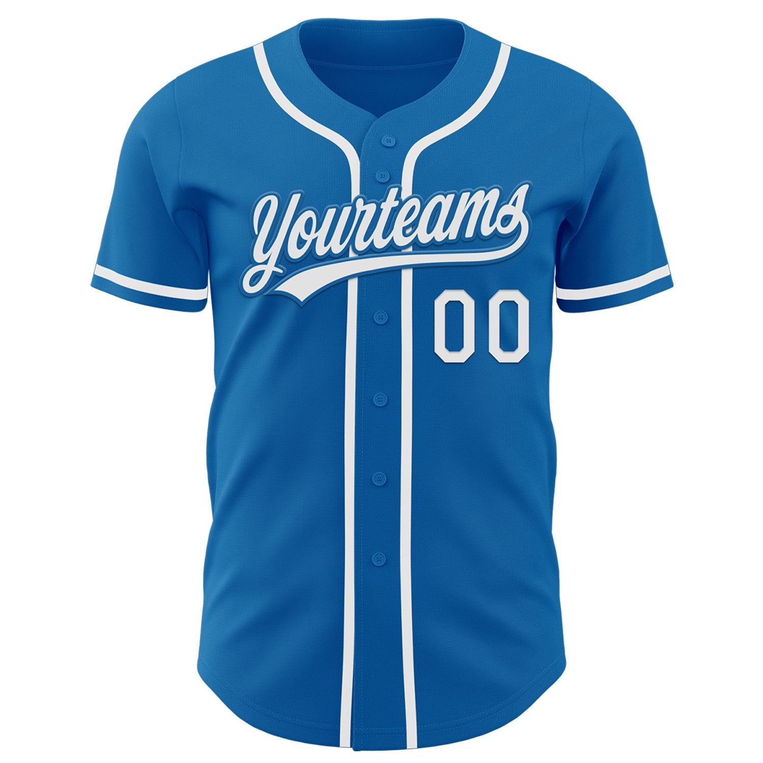 Custom Blue White Authentic Baseball Jersey baseball jersey product view 2