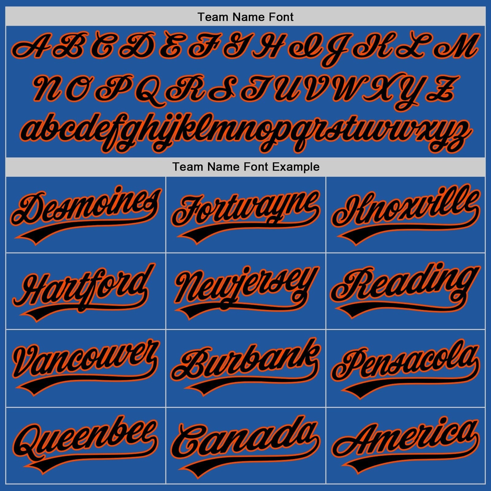 Custom Blue Black-Orange Authentic Throwback Baseball Jersey baseball jersey product view 4