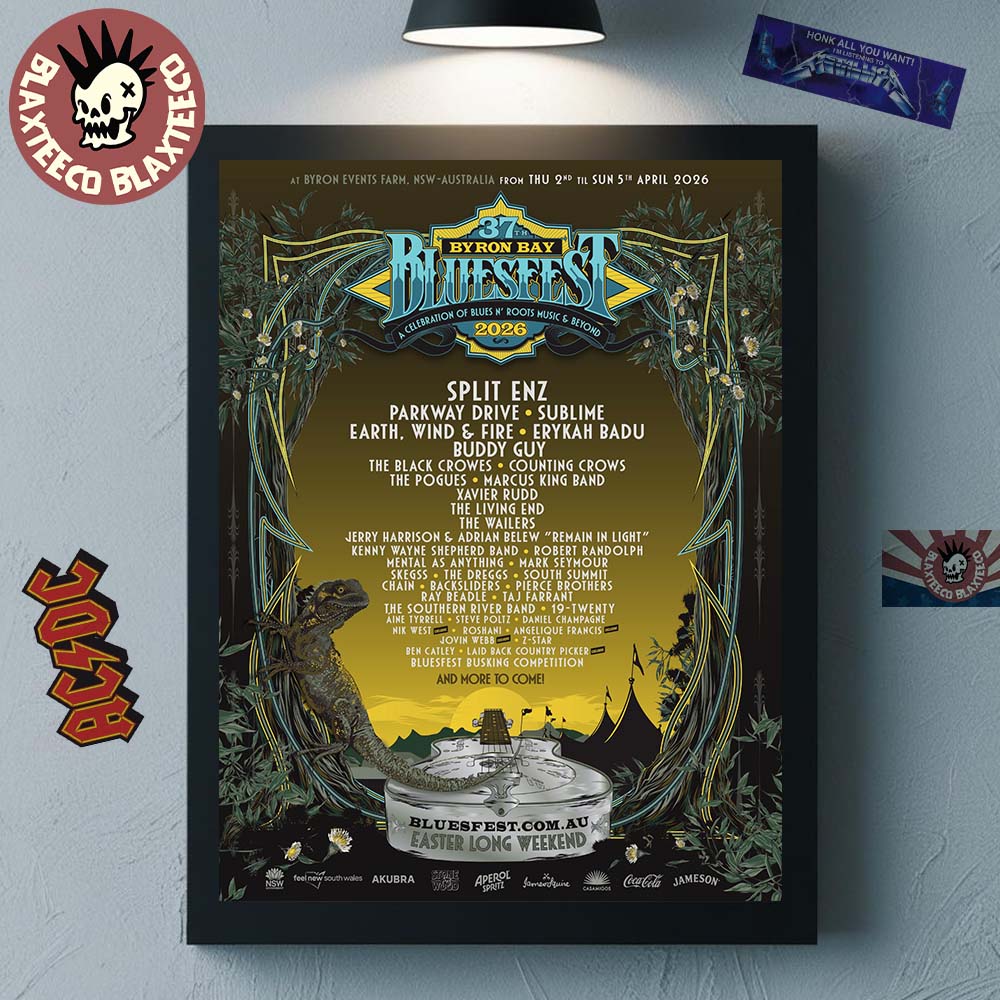 Bluesfest 2026 Australia Festival A Celebration Of Blues N Roots Music And Beyond Full Lineup At Byron Bay From April 2 To 5 2026 Poster Canvas - T-Shirt, Sweatshirt, Hoodie