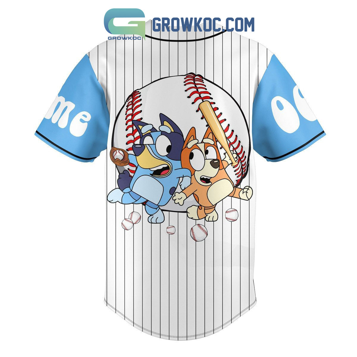 Bluey Cartoon Family Personalized Baseball Jersey baseball jersey product view 3