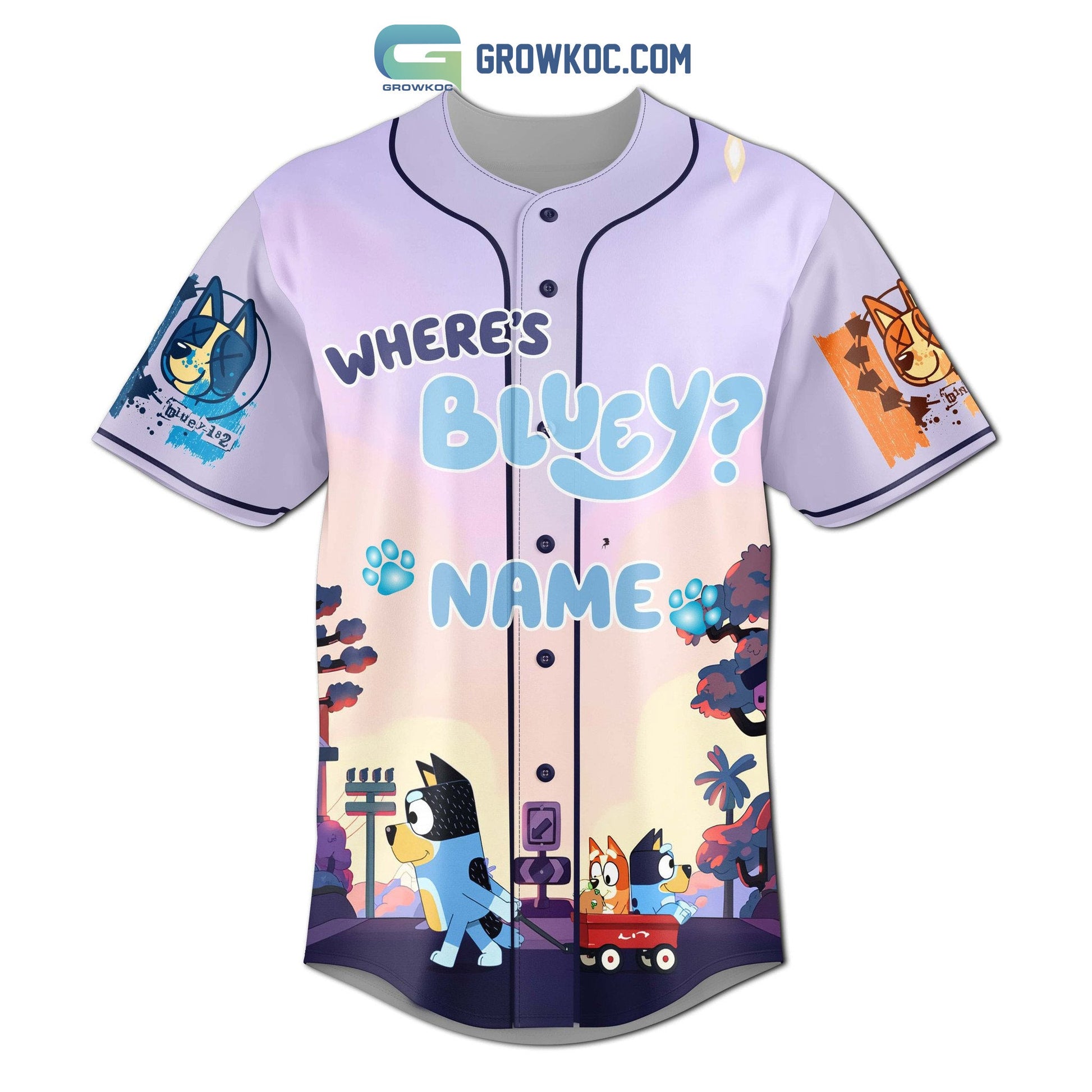 Bluey’s Big Play 2023 On Tour Custom Name Baseball Jersey baseball jersey product view 2