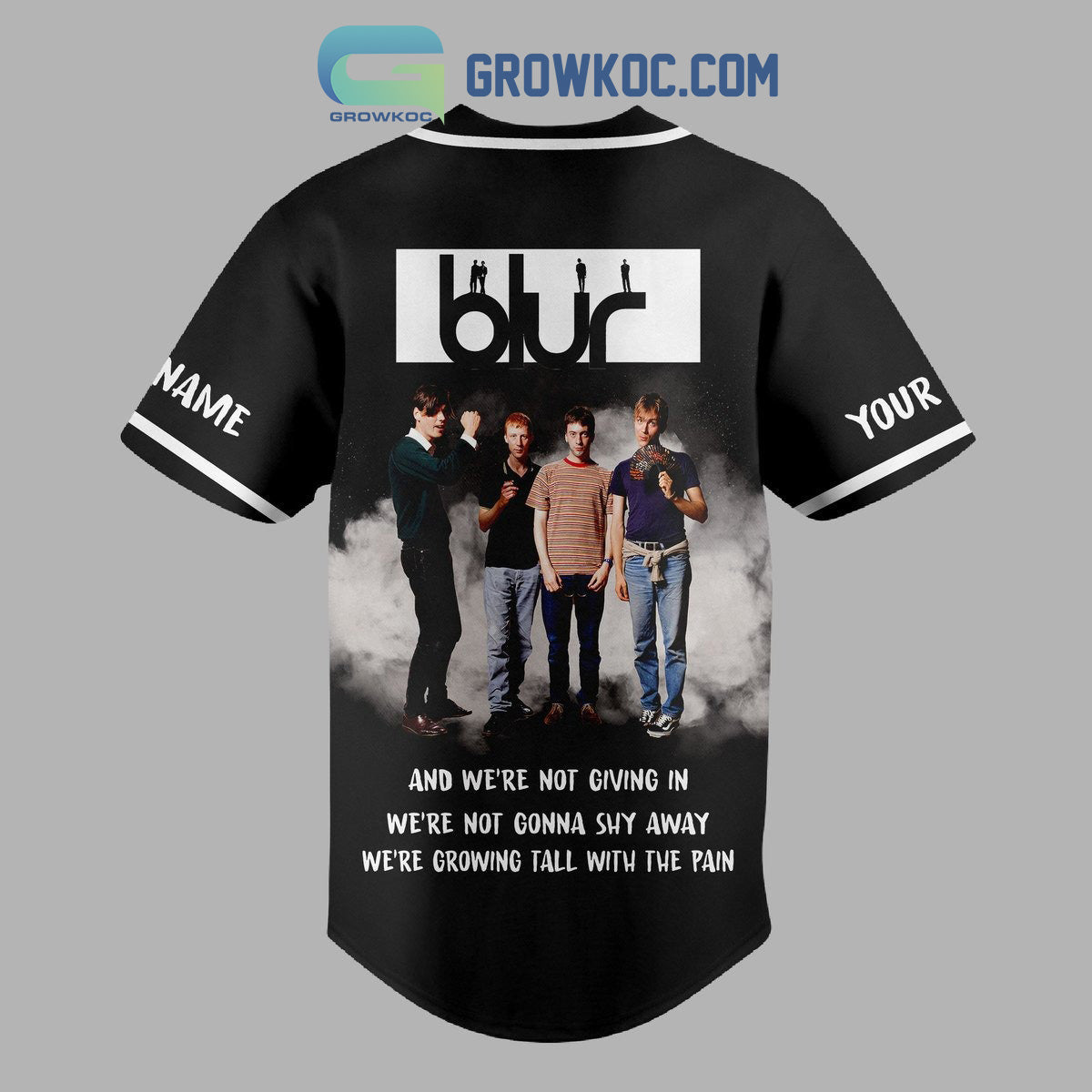 Blur Yearbook Class Of 1997 Personalized Baseball Jersey baseball jersey product view 3
