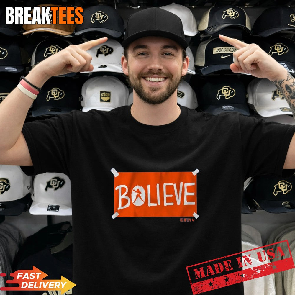 Bo Nix Bolieve Football Graphic Shirt Unisex T-shirt, Sweatshirt, Hoodie, Long Sleeve Tee - T-Shirt, Sweatshirt, Hoodie