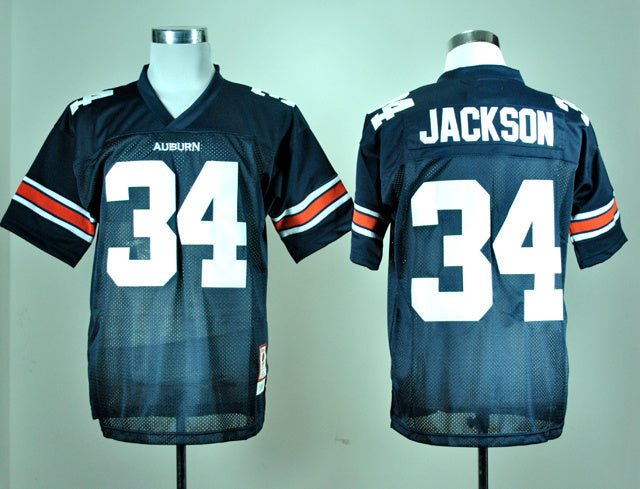 Bo Jackson 34 Blue College Football Jersey football jersey product view 1