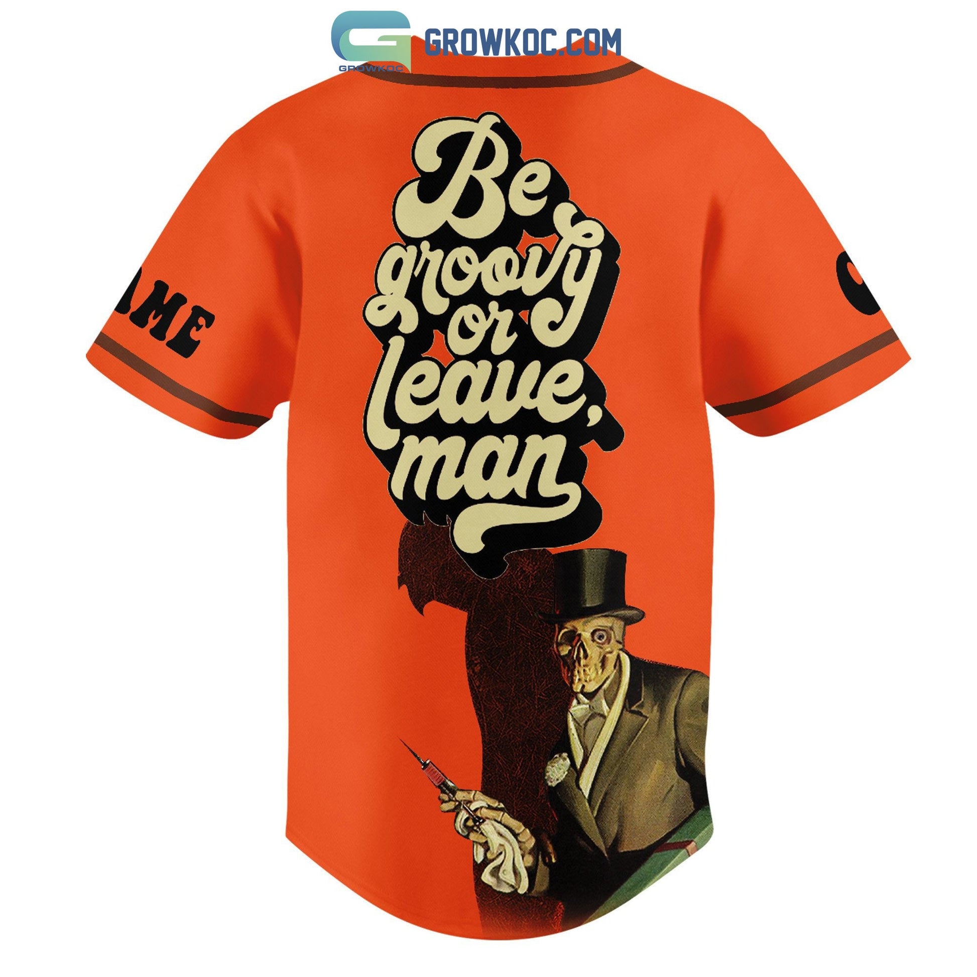 Bob Dylan Be Groovy Or Leave Man Personalized Baseball Jersey baseball jersey product view 3