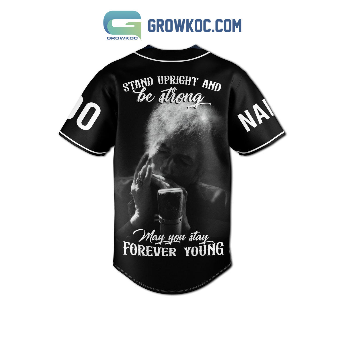 Bob Dylan May You Stay Forever Young Personalized Baseball Jersey baseball jersey product view 3