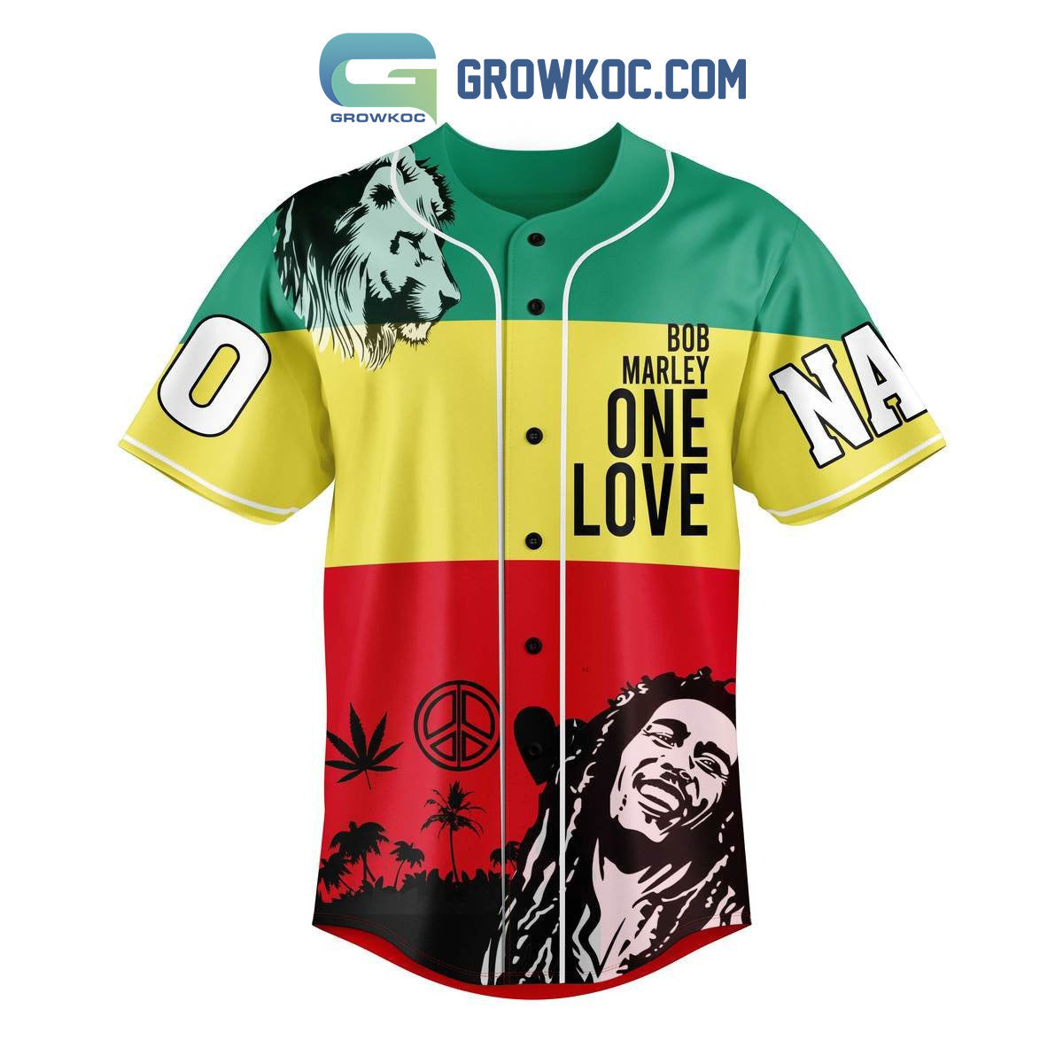 Bob Marley One Love Changed The World Personalized Baseball Jersey baseball jersey product view 2