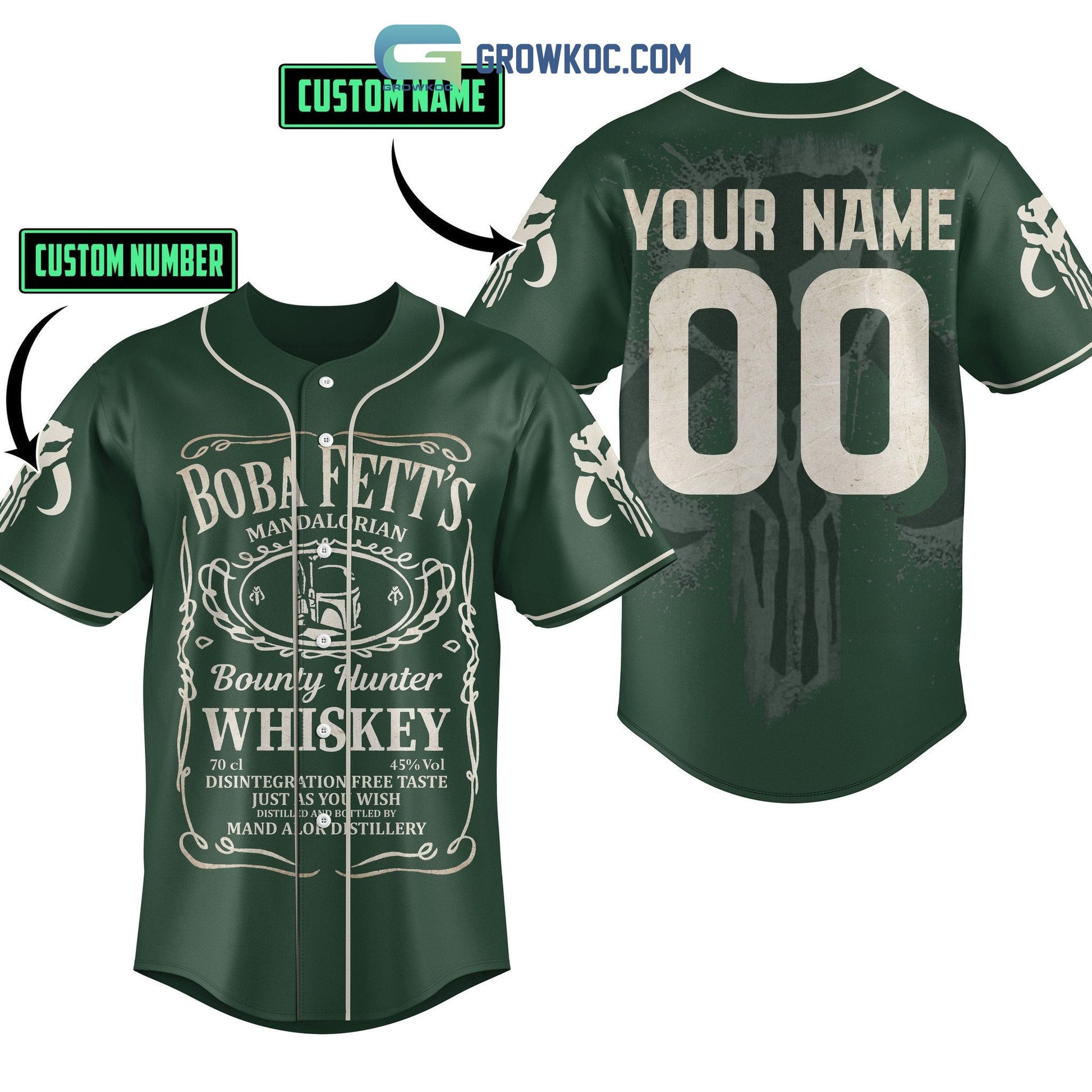 Boba Fett’s Mandalorian Personalized Baseball Jersey baseball jersey product view 1