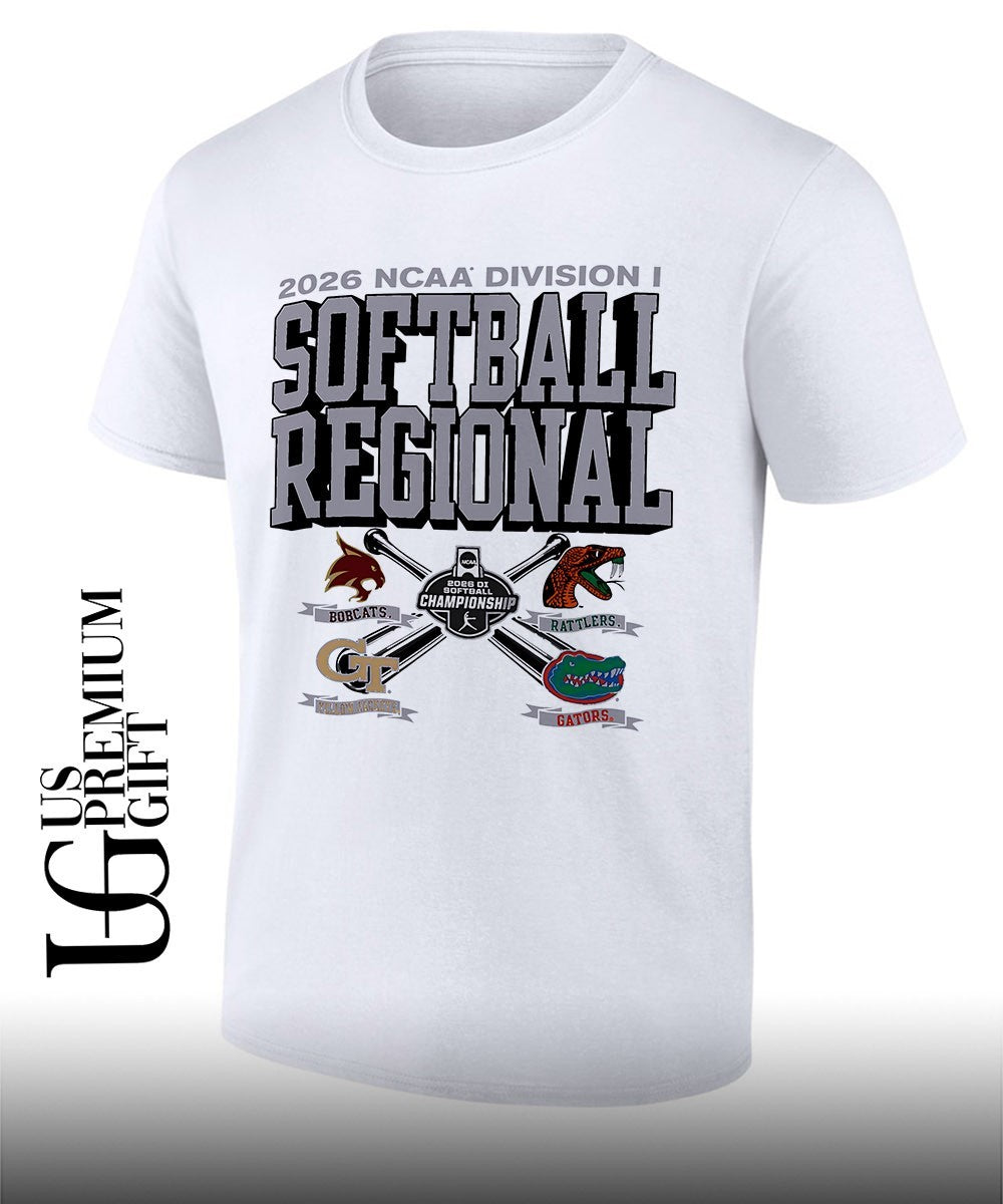 Bobcats Rattlers Yellow Jackets and Gators 2026 NCAA Division I Softball Regional logo shirt - T-Shirt, Sweatshirt, Hoodie