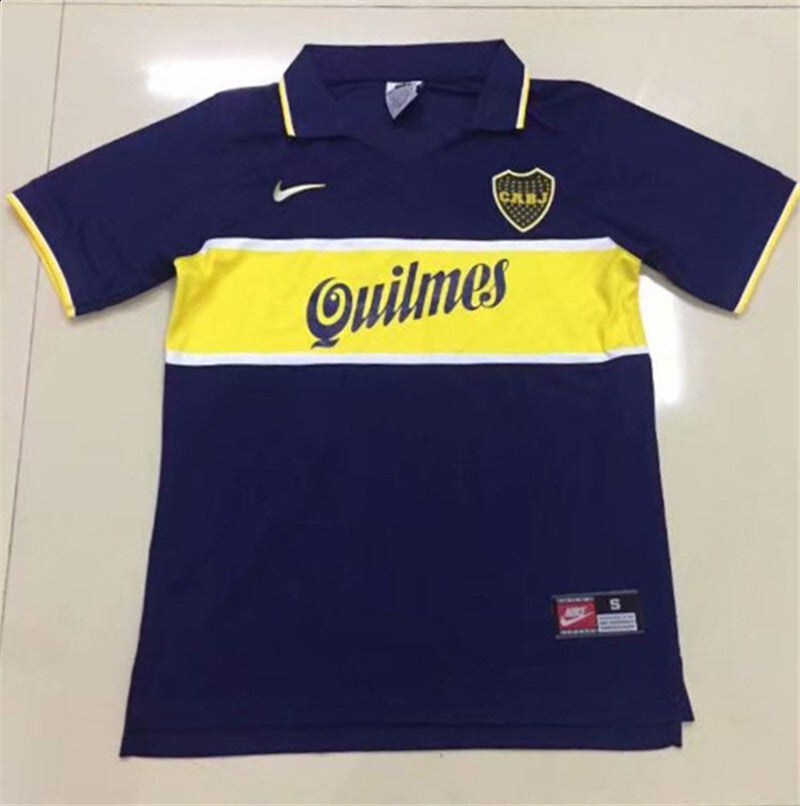 Boca home blue 97-98 retro soccer jersey Style 3 sports jersey product view 1