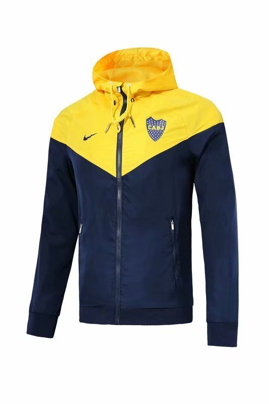 Boca yellow Windbreaker Soccer Jersey sports jersey product view 1