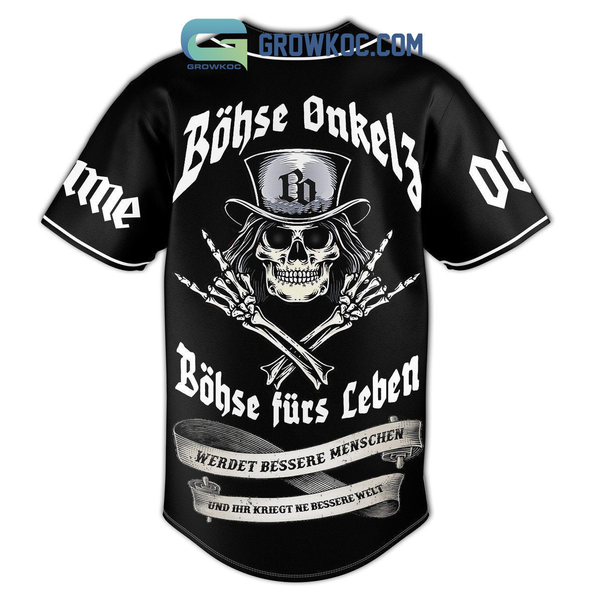Bohse Onkelz Bohse Furs Leben Werdet Bessere Menschen Personalized Baseball Jersey baseball jersey product view 3