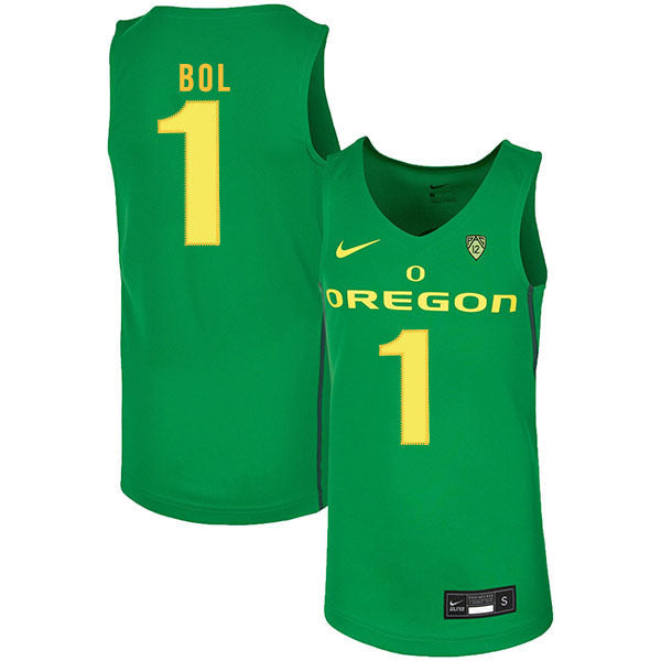 Bol Bol 1 Green College Football Jersey football jersey product view 1