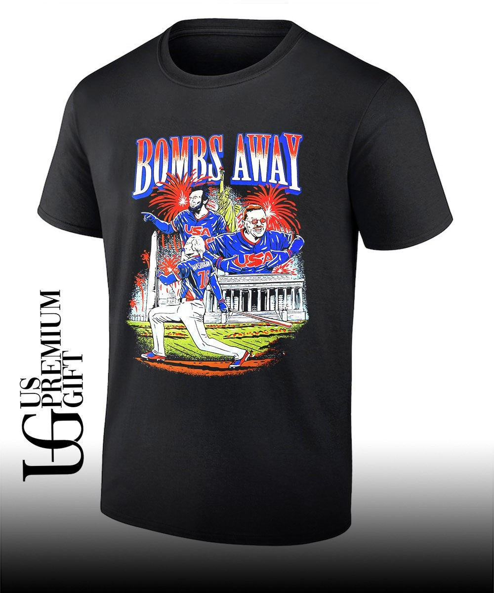 Bombs Away USA firework shirt Unisex T-shirt, Sweatshirt, Hoodie, Long Sleeve Tee - T-Shirt, Sweatshirt, Hoodie
