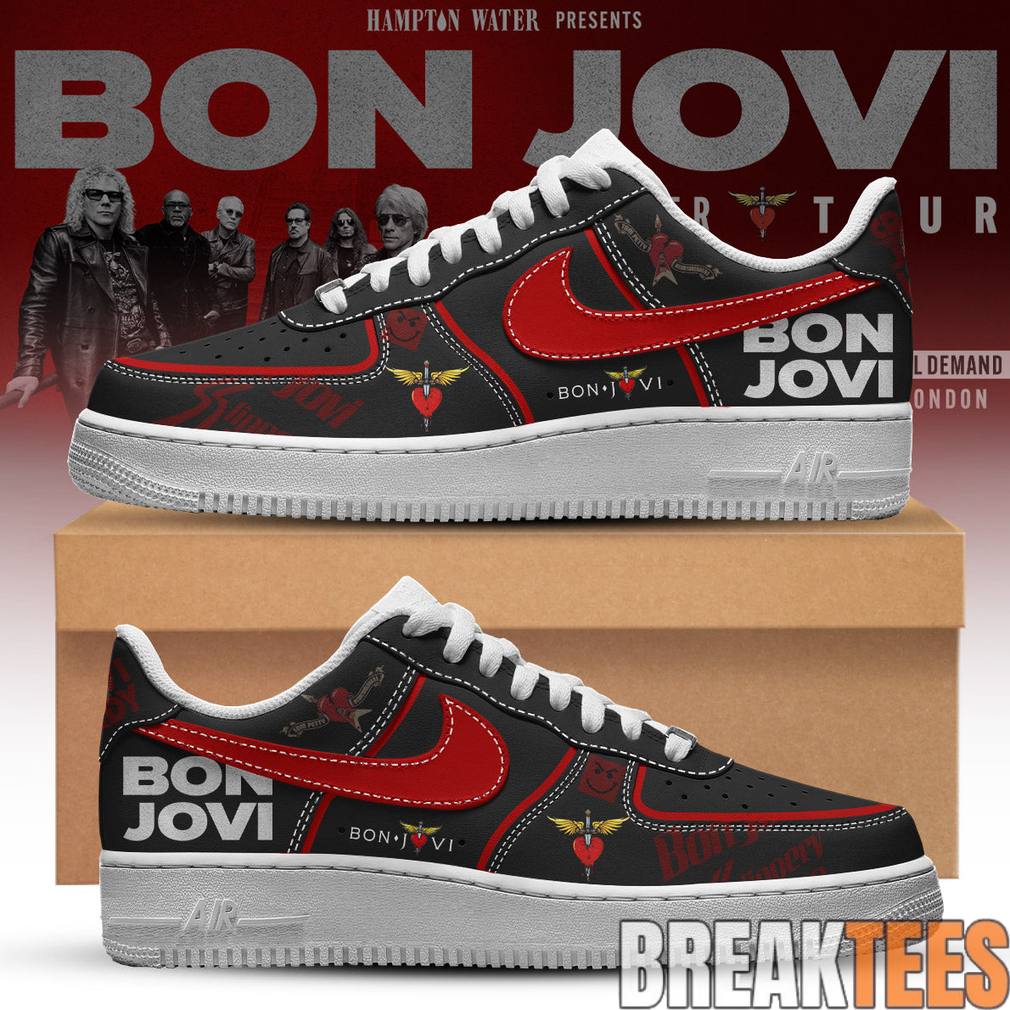 Bon Jovi Forever Tour 2026 Special Air Force 1 Shoes Unisex T-shirt, Sweatshirt, Hoodie, Long Sleeve Tee - T-Shirt, Sweatshirt, Hoodie