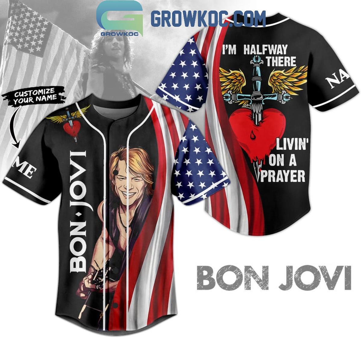 Bon Jovi I’m Halfway There Personalized Baseball Jersey baseball jersey product view 1