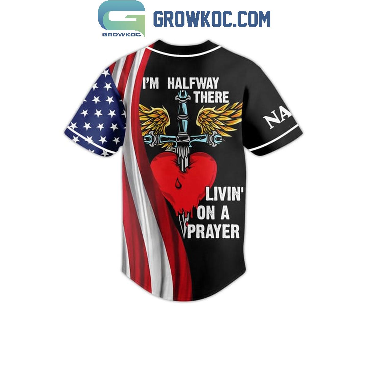 Bon Jovi I’m Halfway There Personalized Baseball Jersey baseball jersey product view 3
