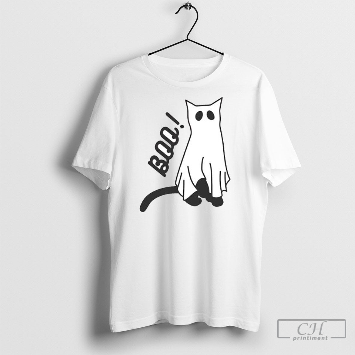 Boo Halloween Ghost Cat Shirt Tee Unisex T-shirt, Sweatshirt, Hoodie, Long Sleeve Tee - T-Shirt, Sweatshirt, Hoodie