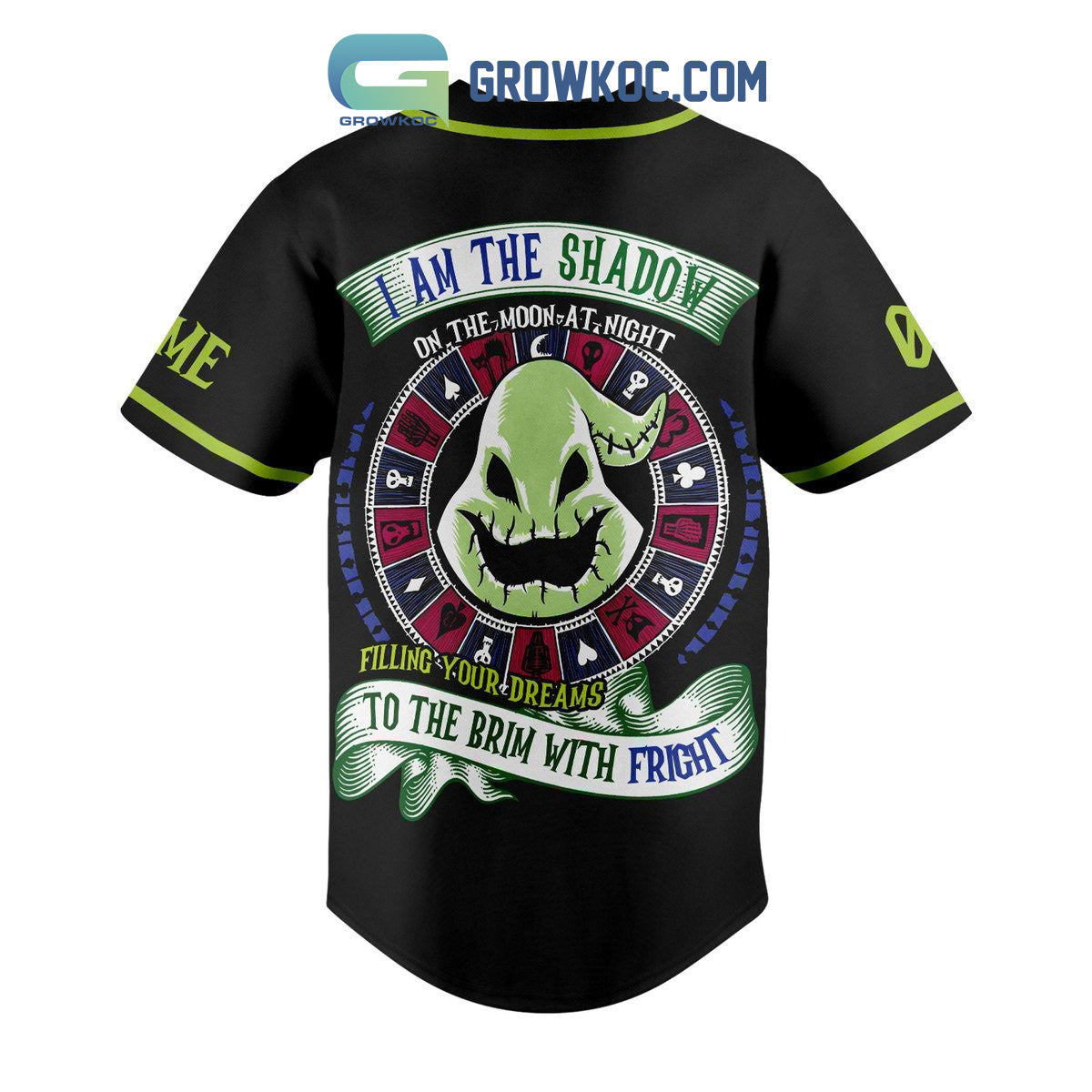 Boogleman I Am The Shadow On The Moon At Night Personalized Baseball Jersey baseball jersey product view 3