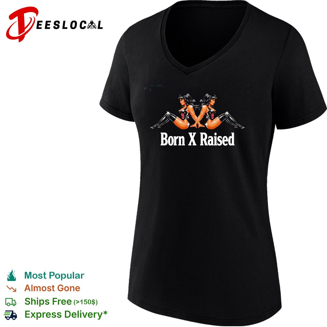 Born x Raised two women number 9 jerseys back to back shirt sports jersey product view 3