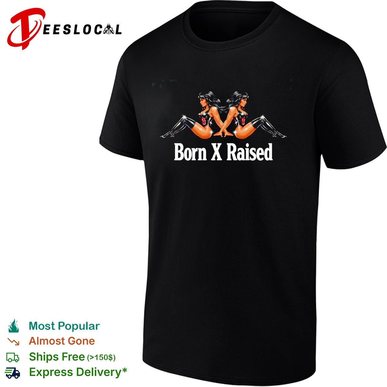 Born x Raised two women number 9 jerseys back to back shirt sports jersey product view 1