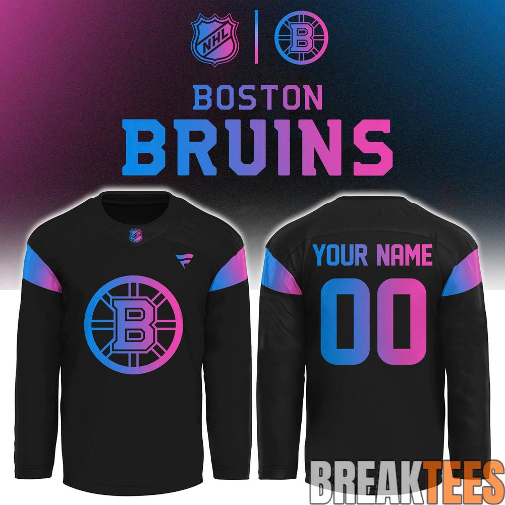 Boston Bruins Cyberpunk Warm Up 2026 Hockey Jersey Unisex T-shirt, Sweatshirt, Hoodie, Long Sleeve Tee - T-Shirt, Sweatshirt, Hoodie