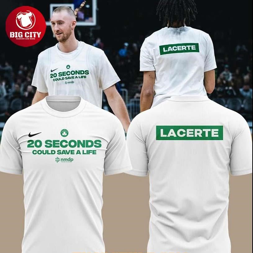 Boston Celtics 20 Seconds Could Save A Life 2025 Campaign Two Sided Shirt Unisex T-shirt, Sweatshirt, Hoodie, Long Sleeve Tee - T-Shirt, Sweatshirt, Hoodie
