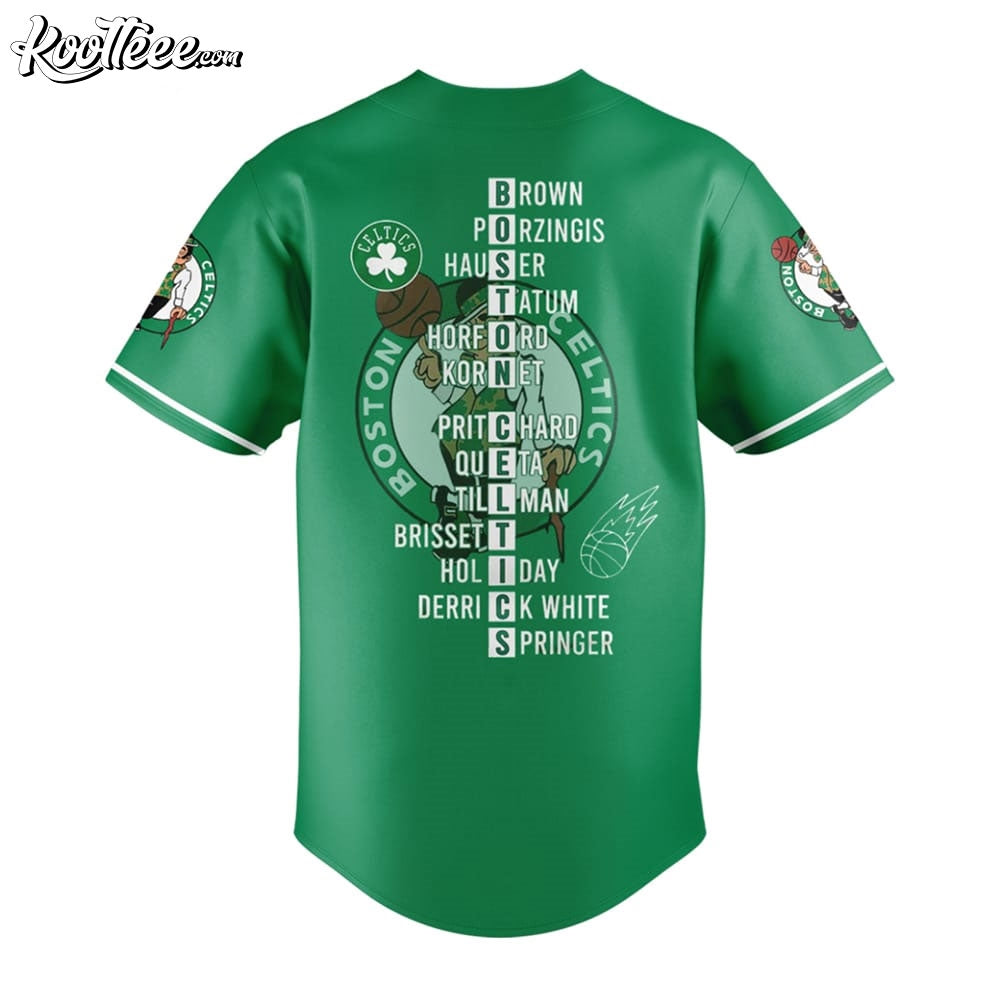 Boston Celtics 2024 Finals Champions Baseball Jersey baseball jersey product view 3