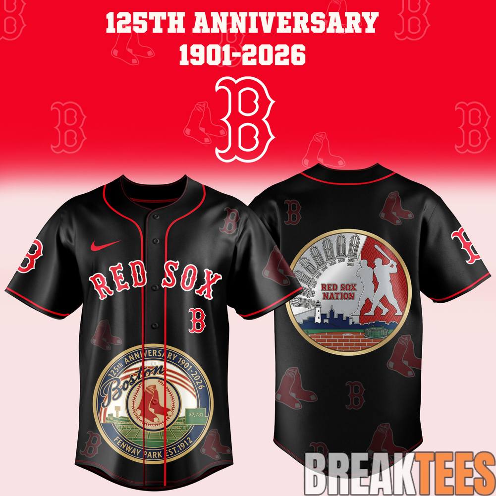 Boston Red Sox 125th Anniversary Baseball Jersey Unisex T-shirt, Sweatshirt, Hoodie, Long Sleeve Tee - T-Shirt, Sweatshirt, Hoodie