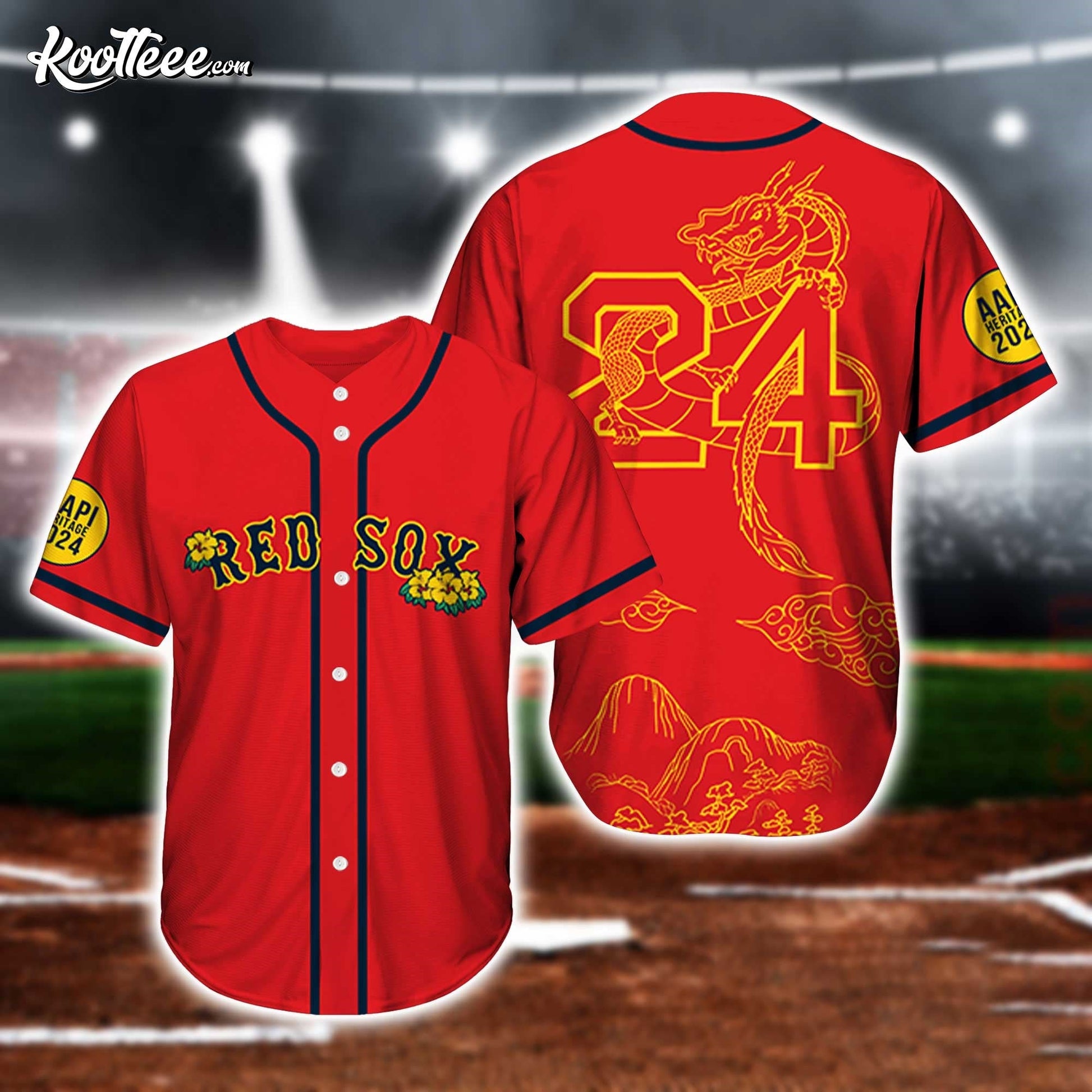 Boston Red Sox 2024 AAPI Celebration Baseball Jersey baseball jersey product view 1