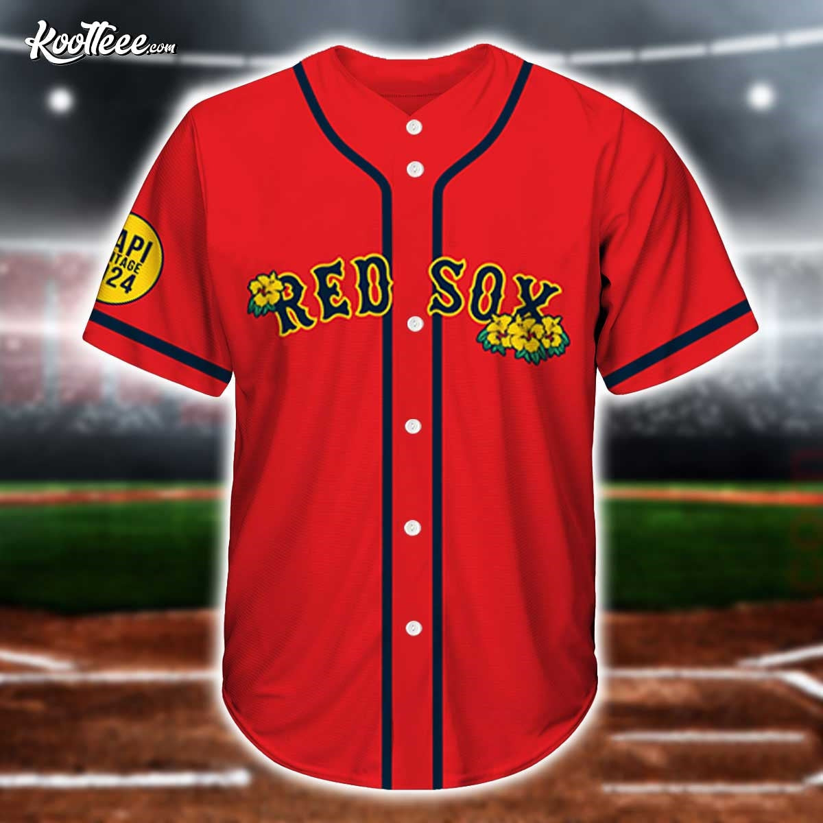 Boston Red Sox 2024 AAPI Celebration Baseball Jersey baseball jersey product view 2