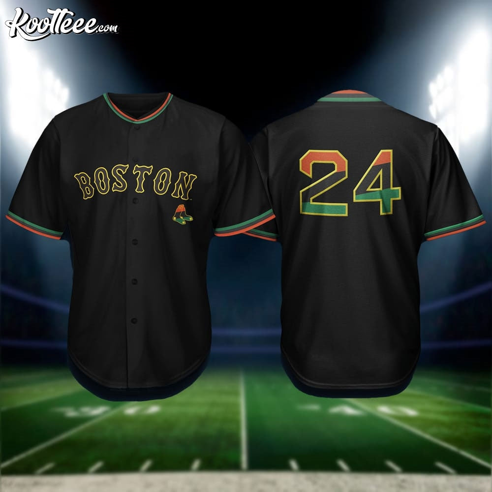 Boston Red Sox 2024 Black And African American Celebration Baseball Jersey baseball jersey product view 1