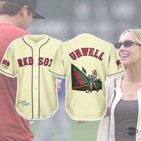 Boston Red Sox Baseball Jersey Shirt For Sale Alexandra Cooper Red Sox Shirt Big Als Takeover Unwell Jersey Giveaway 2024 baseball jersey product view 1
