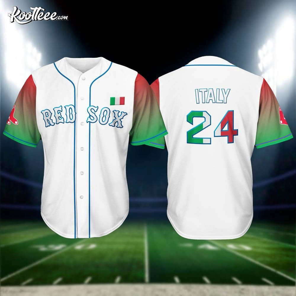 Boston Red Sox Italian Celebration 2024 Gift Baseball Jersey baseball jersey product view 1