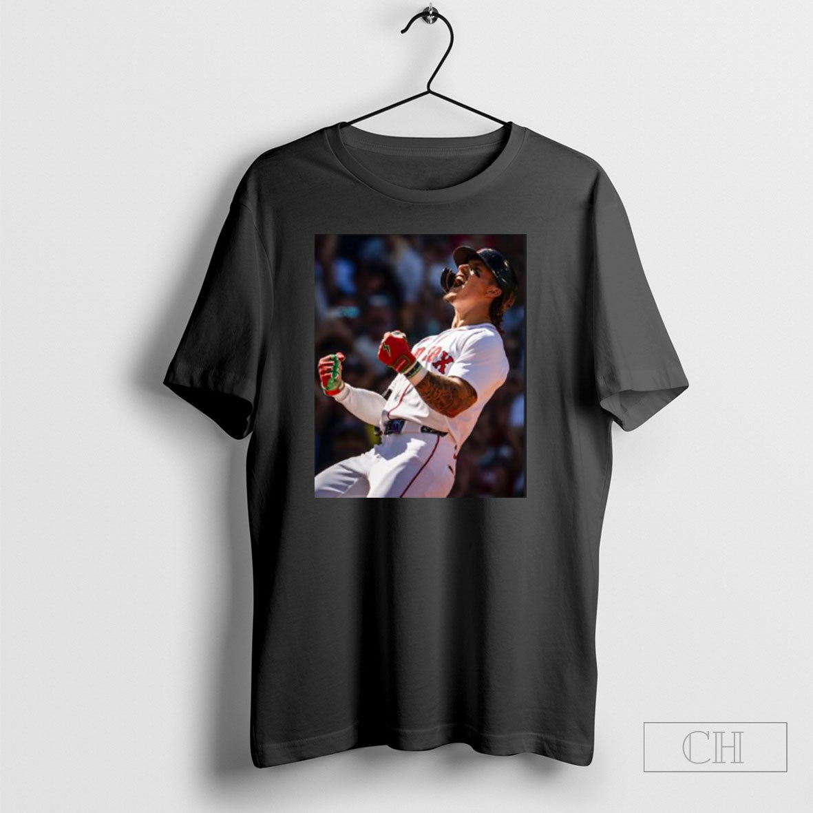 Boston Red Sox Jarren Duran Celebration Pose Photo Shirt Tee Unisex T-shirt, Sweatshirt, Hoodie, Long Sleeve Tee - T-Shirt, Sweatshirt, Hoodie