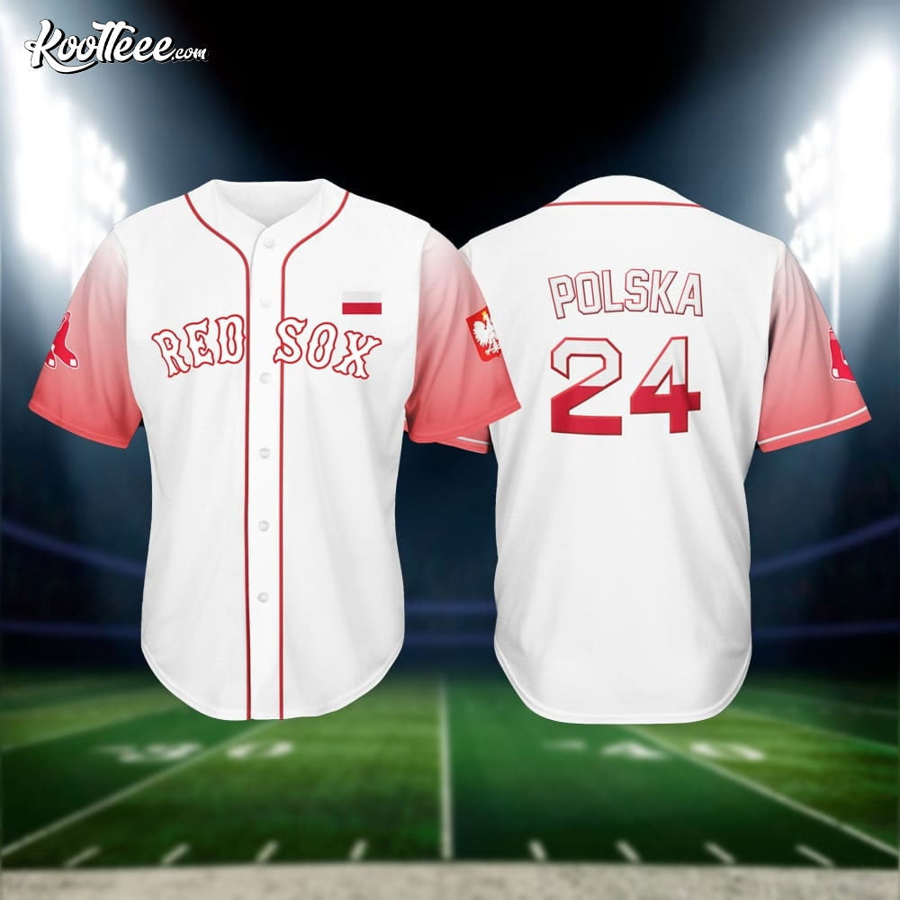 Boston Red Sox Polish Celebration 2024 Gift Baseball Jersey baseball jersey product view 1