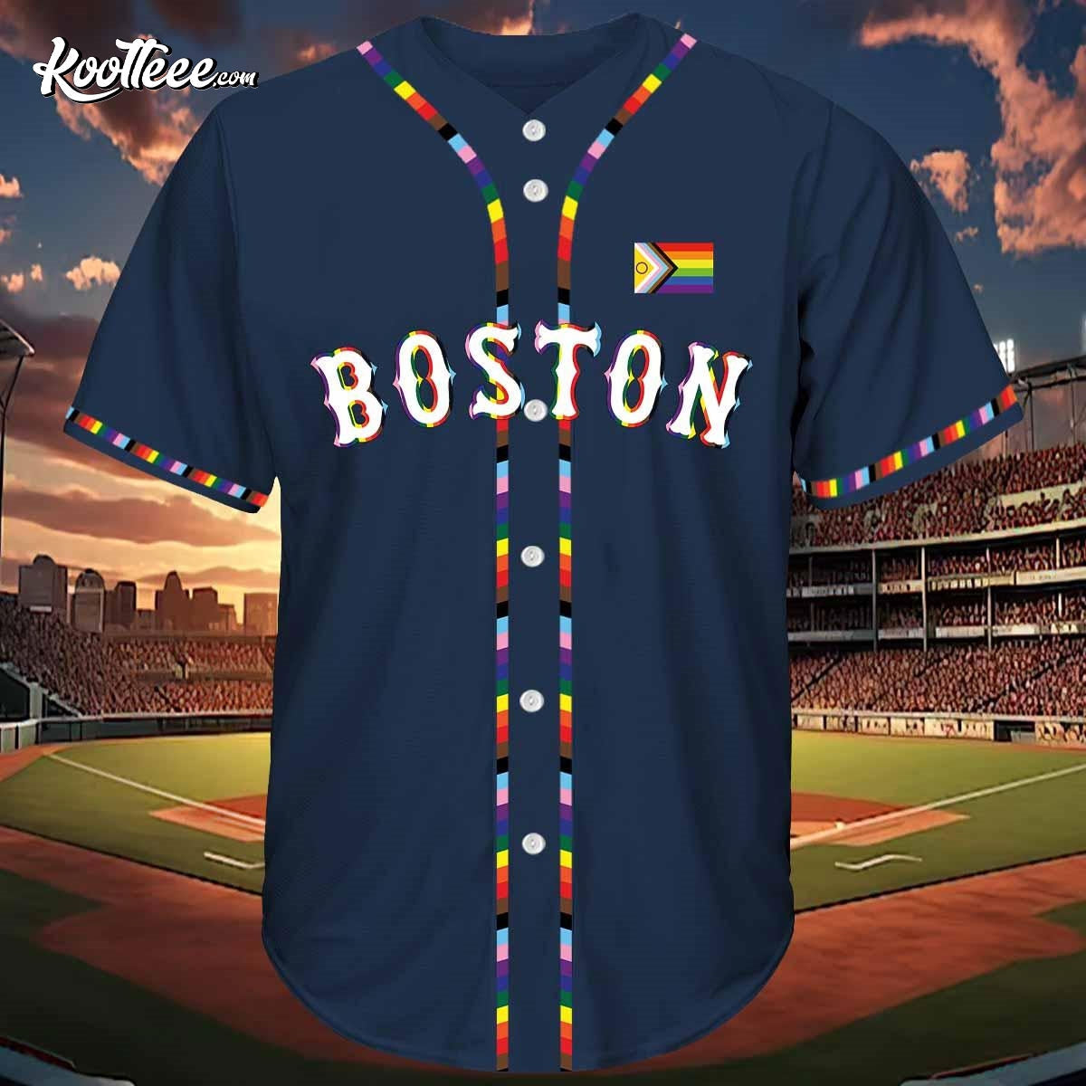 Boston Red Sox Pride Gift 2024 Baseball Jersey baseball jersey product view 1