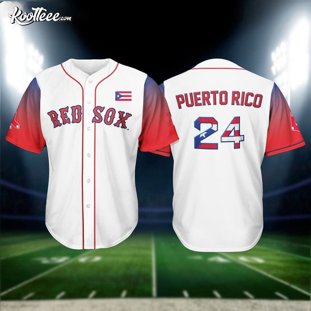 Boston Red Sox Puerto Rican Celebration 2024 Gift Baseball Jersey baseball jersey product view 1