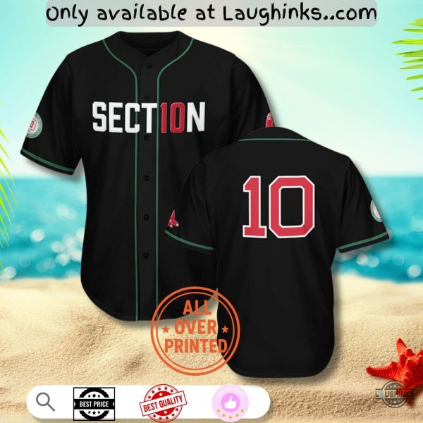 Boston Red Sox Section 10 Night Baseball Jersey Shirt September 17 2025 baseball jersey product view 1