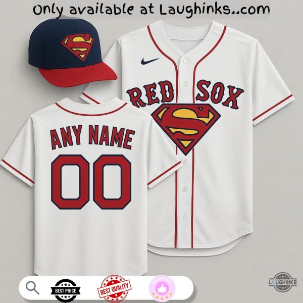 Boston Red Sox Superman Night 2025 Personalized Baseball Jersey Shirt baseball jersey product view 1