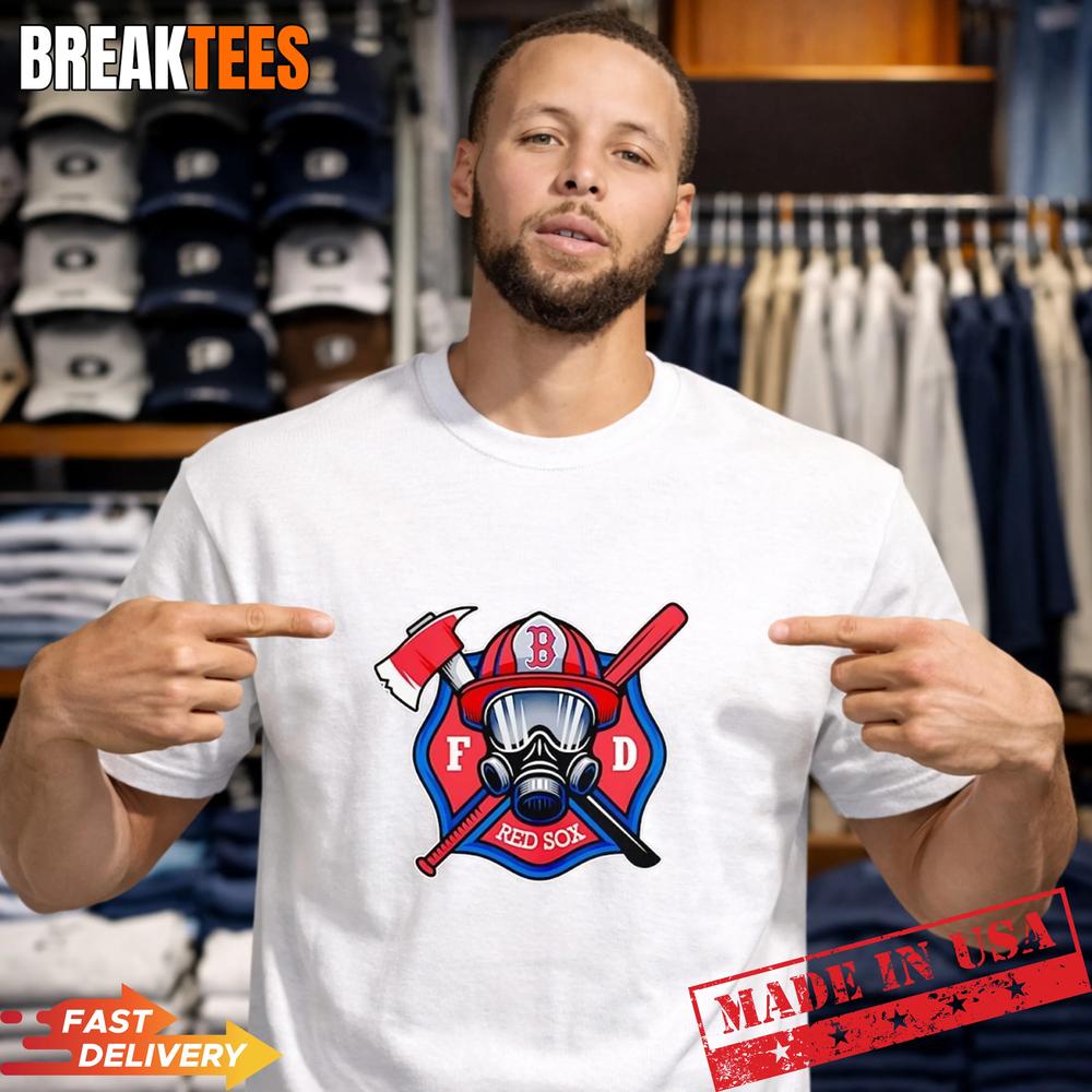 Boston Red Sox x Firefighters Helmet Axe And Baseball Bat T-Shirt Unisex T-shirt, Sweatshirt, Hoodie, Long Sleeve Tee - T-Shirt, Sweatshirt, Hoodie