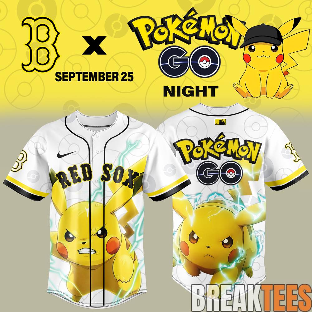 Boston Red Sox x Pokmon Night 2026 Baseball Jersey Unisex T-shirt, Sweatshirt, Hoodie, Long Sleeve Tee - T-Shirt, Sweatshirt, Hoodie