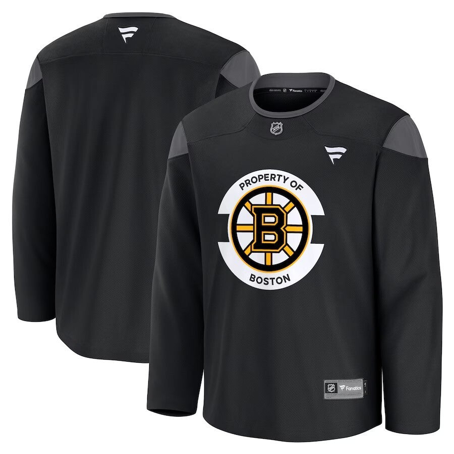 Boston Bruins Fanatics Team Practice Jersey - Black Hockey Jersey hockey jersey product view 1