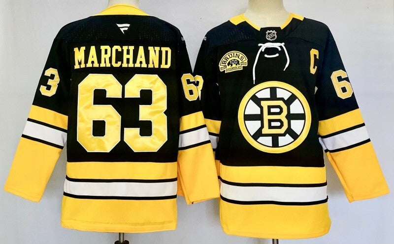 Boston Bruins #63 Brad Marchand Style 1 Hockey Jersey hockey jersey product view 1