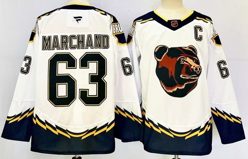 Boston Bruins #63 Brad Marchand Style 2 Hockey Jersey hockey jersey product view 1