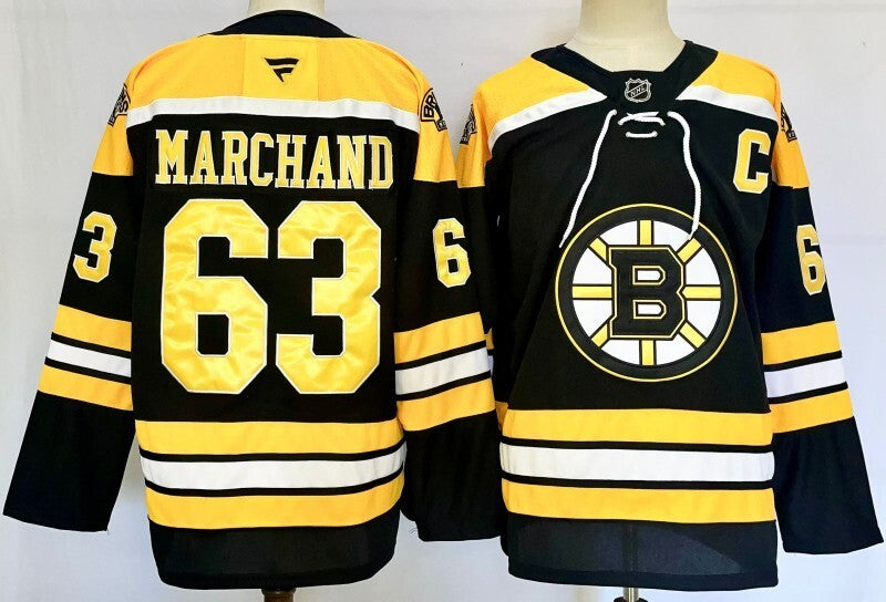 Boston Bruins #63 Brad Marchand Style 3 Hockey Jersey hockey jersey product view 1