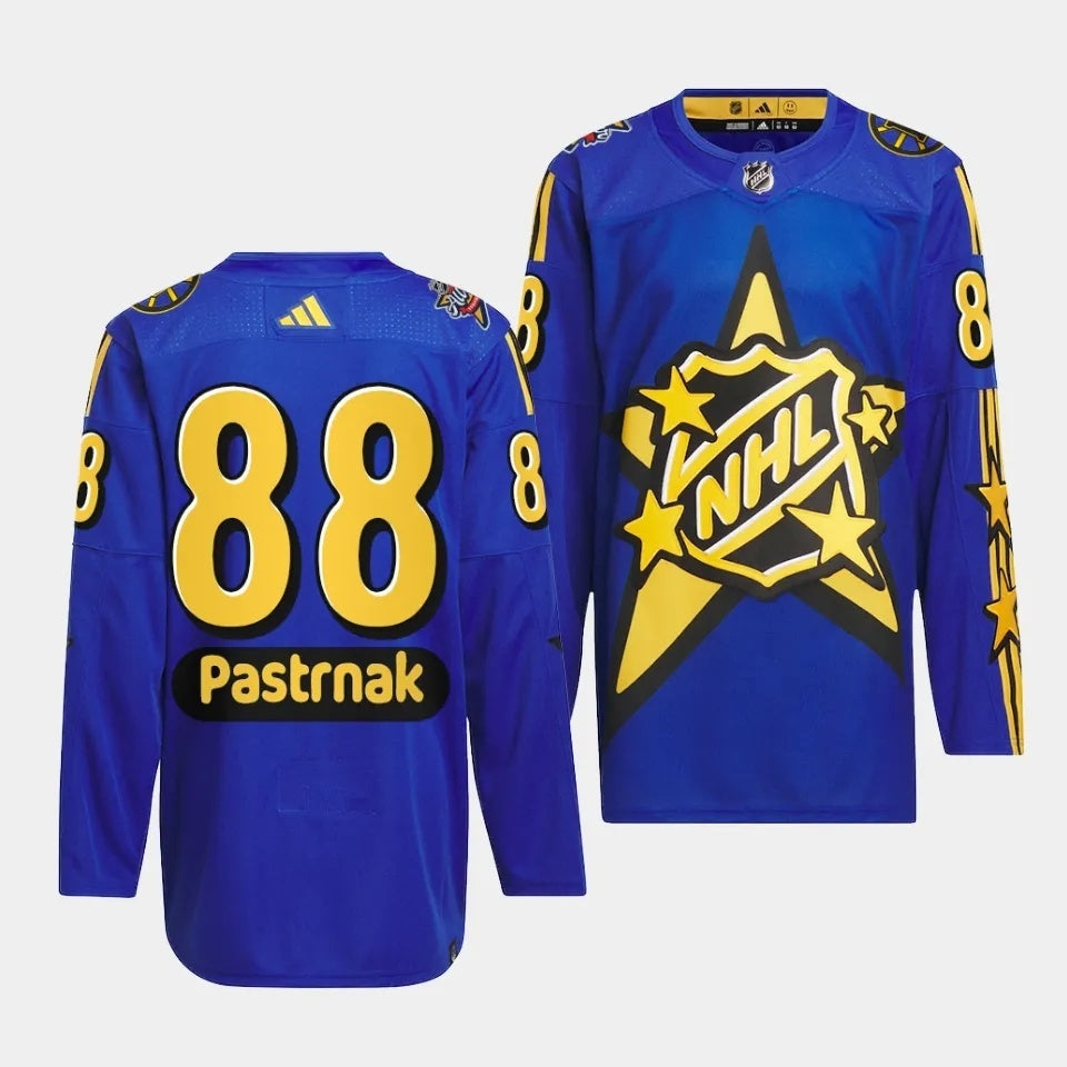 Boston Bruins #88 David Pastrnak 2024 NHL All-Star Blue Jersey Style 1 Hockey Jersey hockey jersey product view 1